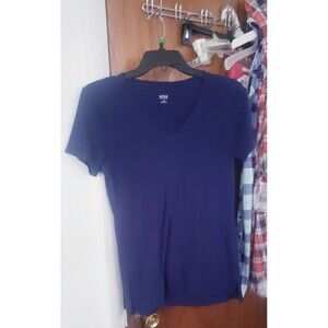 a.n.a. Navy Blue V-Neck Shirt - XS